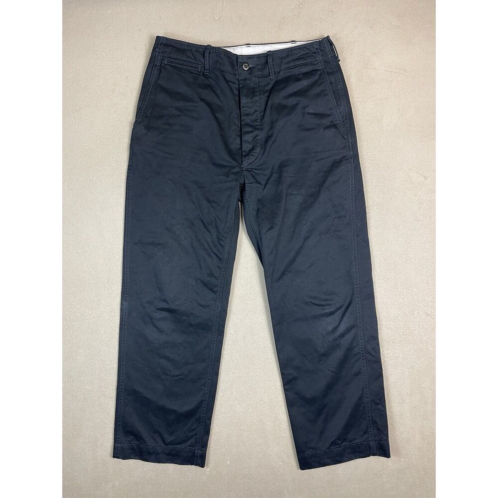 Buck Mason Pants Mens 32 Black Twill Officer Pant Casual Workwear Adult